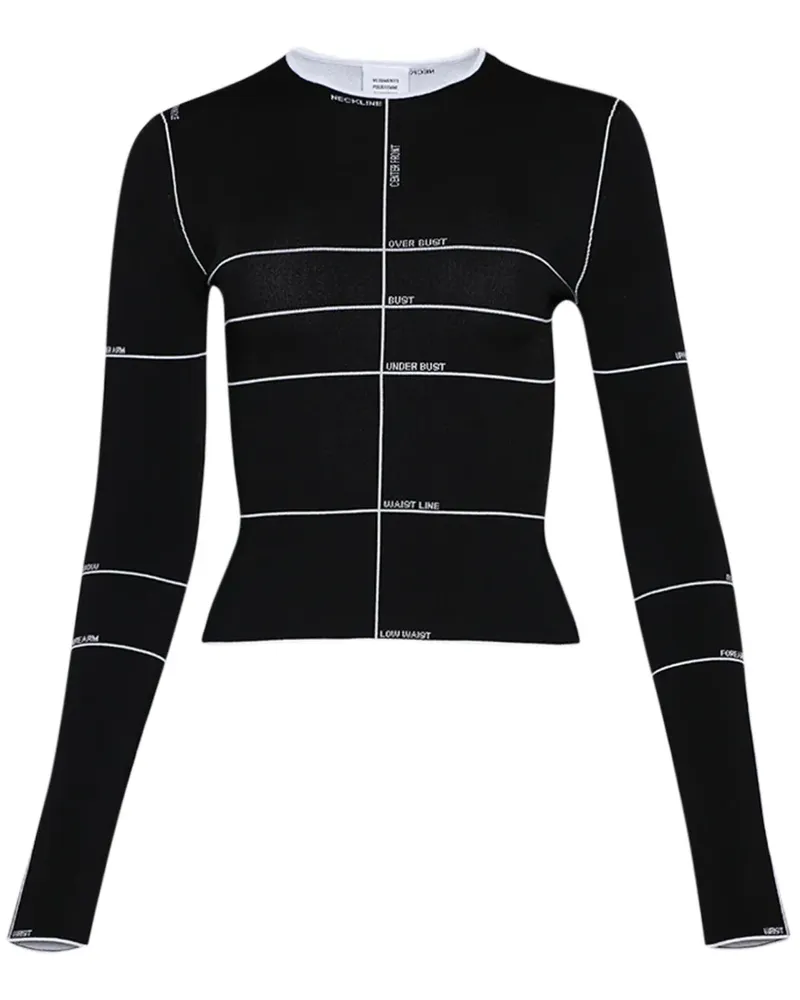 VETEMENTS Gestricktes Oberteil - Schwarz Schwarz