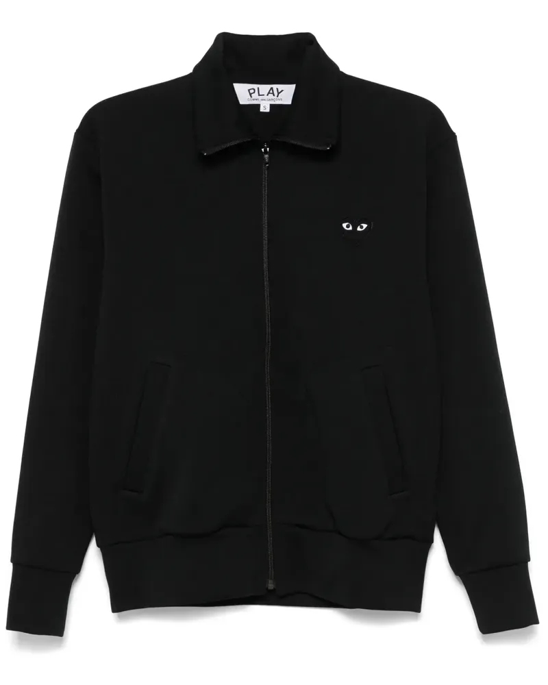 Comme des Garçons Jersey-Sportjacke mit Herz-Print - Schwarz Schwarz