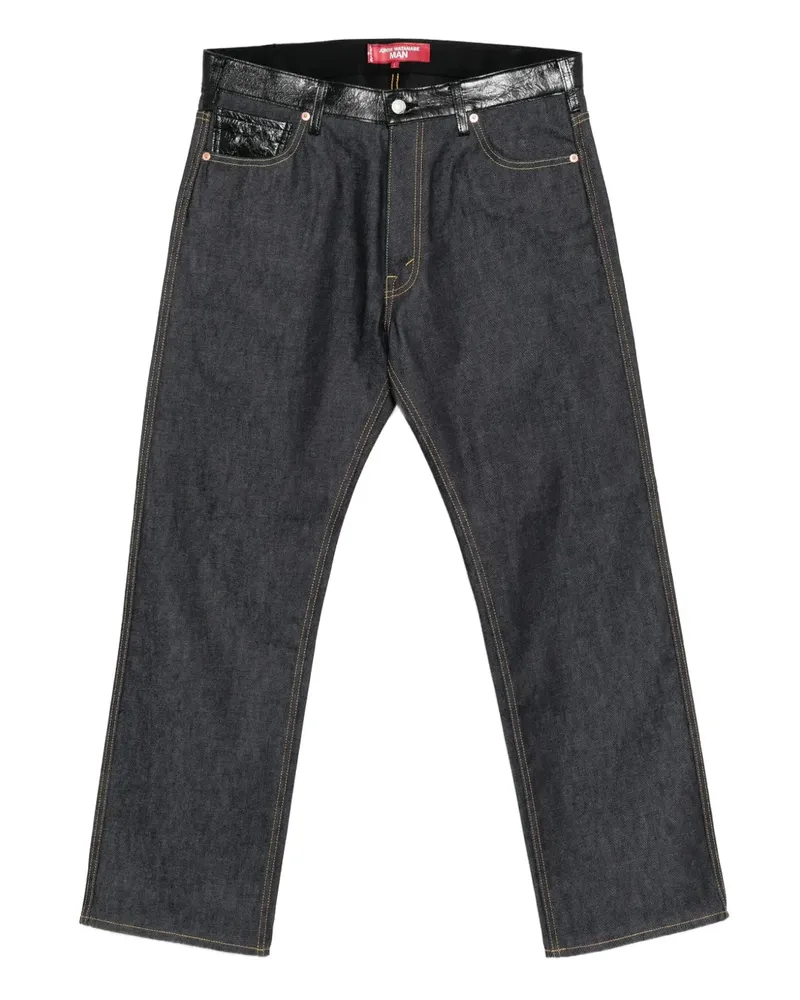 Junya Watanabe Jeans mit Leder-Patch - Blau Blau