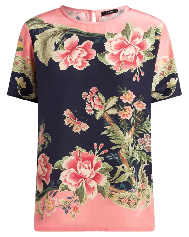 Etro T-Shirt mit Print - Blau Blau