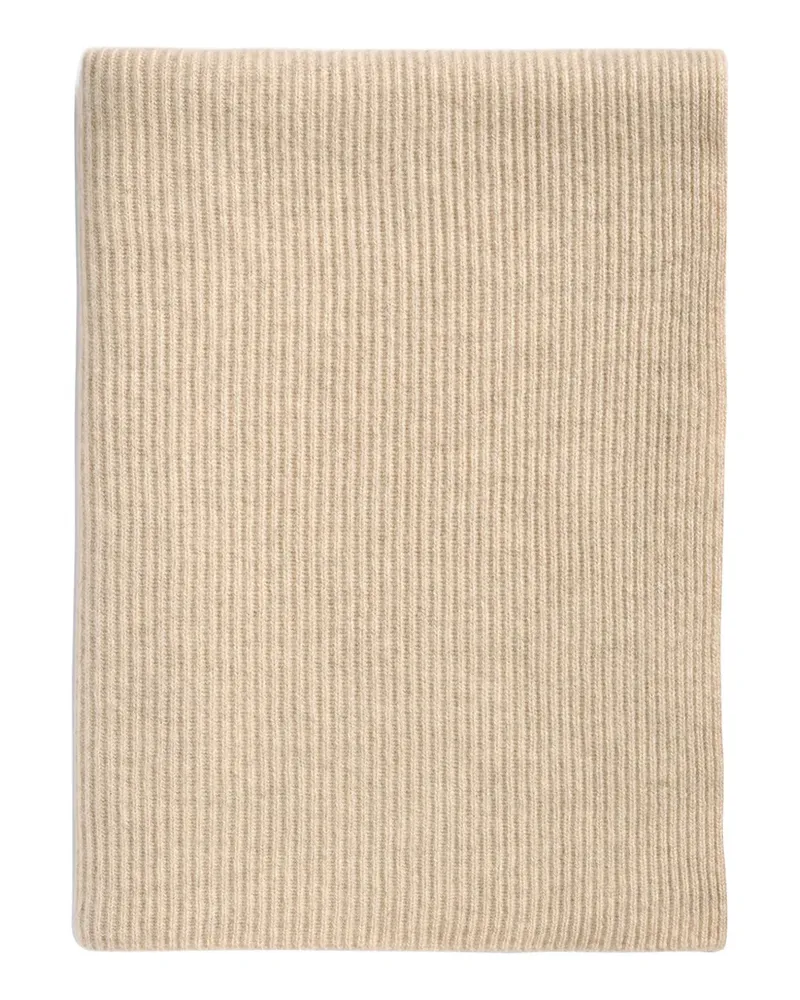 Eric Bompard ribbed cashmere scarf - Nude Nude