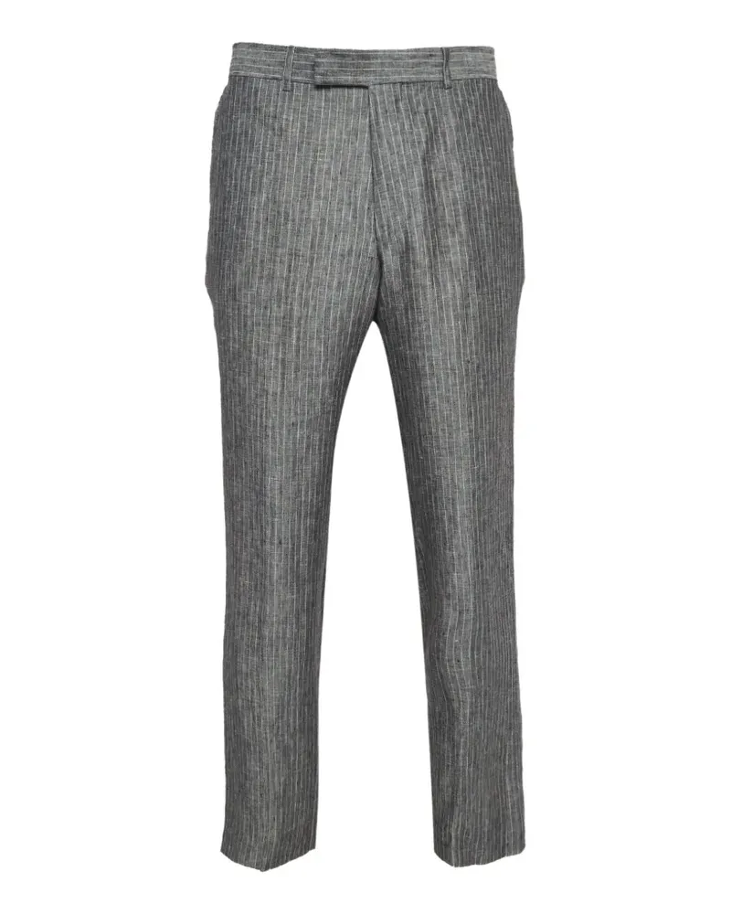 HUGO BOSS pinstripe straight-leg trousers - Grau Grau