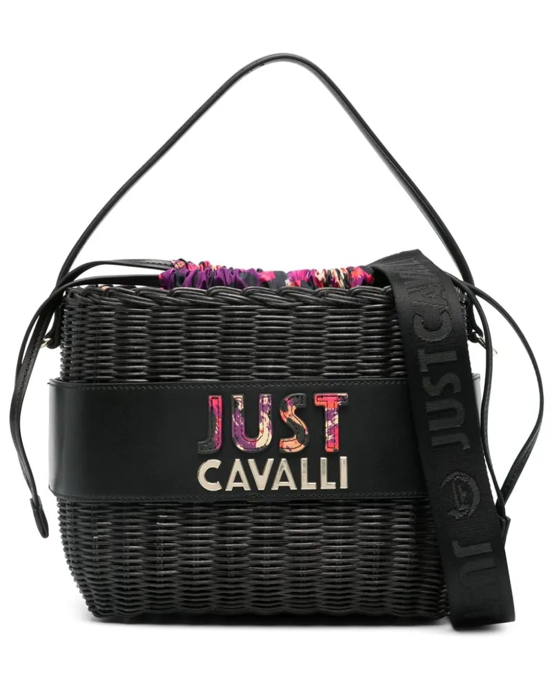 Just Cavalli Shopper mit Logo-Prägung Schwarz