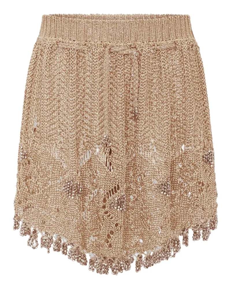 Paco Rabanne Gehäkelter Rock - Nude Nude