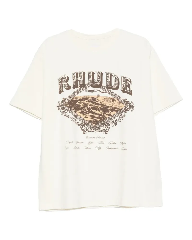 RHUDE T-Shirt mit grafischem Print - Nude Nude