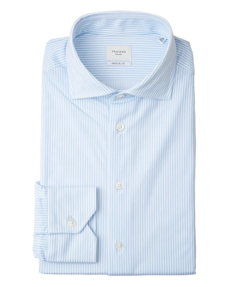 Traiano Milano Gestreiftes Hemd - Blau Blau