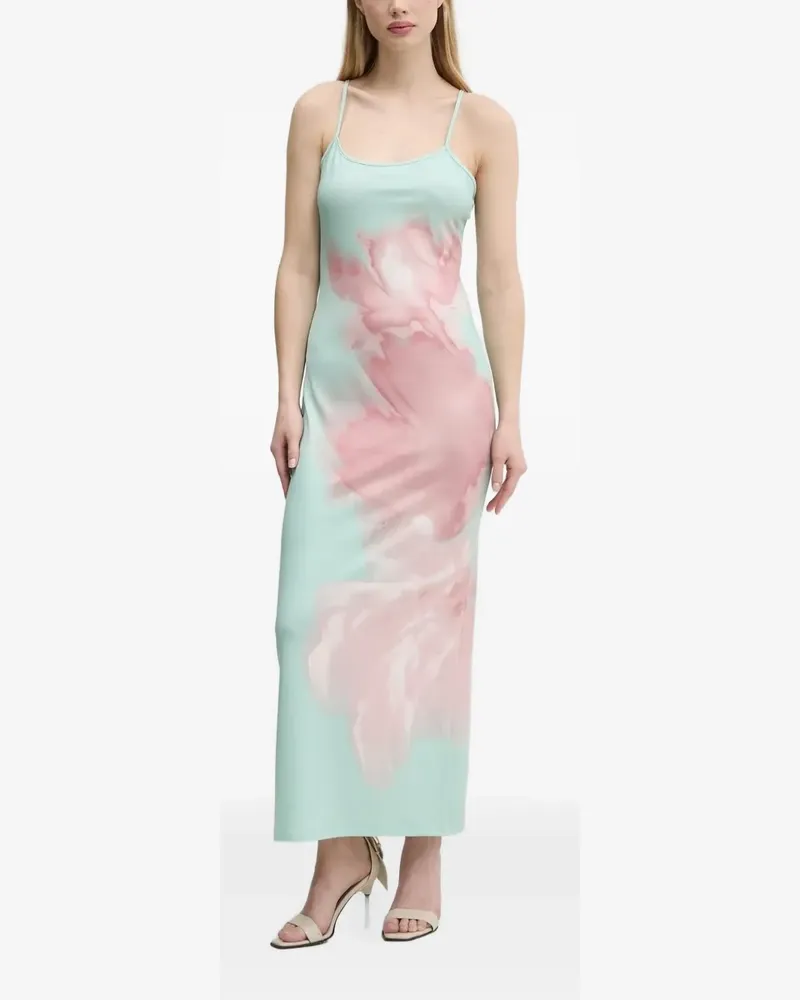 Desigual Midikleid mit Blumen-Print - Grün Grün