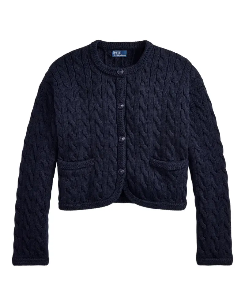 Ralph Lauren Cardigan mit Zopfmuster - Blau Blau