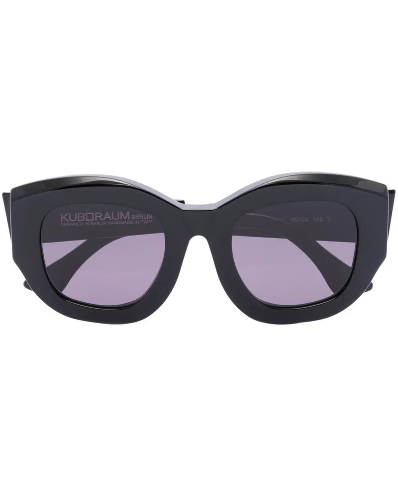 KUBORAUM B2 Sonnenbrille mit Oversized-Gestell - Schwarz Schwarz