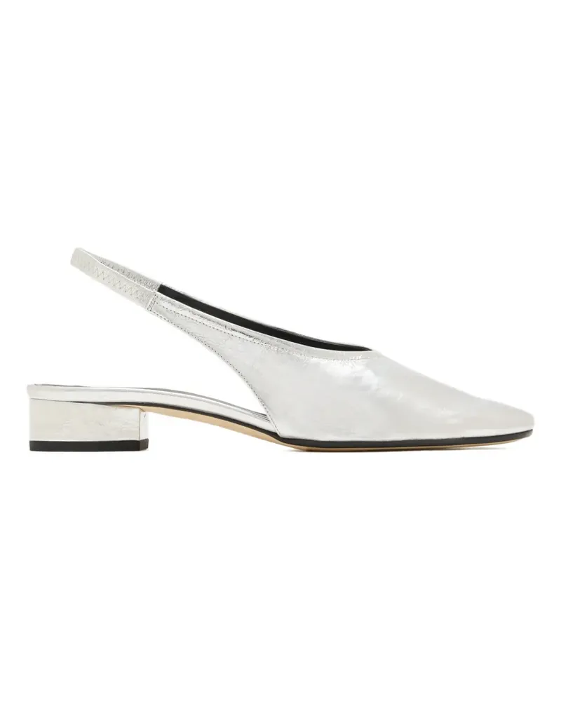 aeyde Dua square-toe slingback pumps - Silber Silber