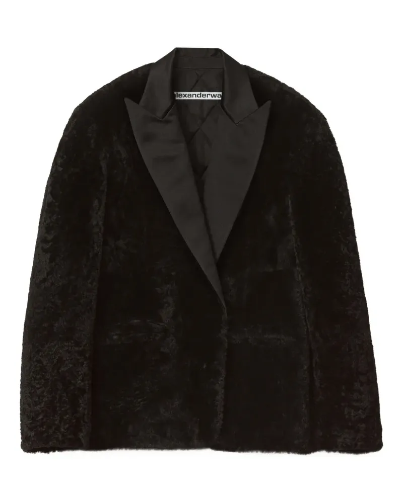 Alexander Wang Smoking-Mantel aus Shearling - Schwarz Schwarz