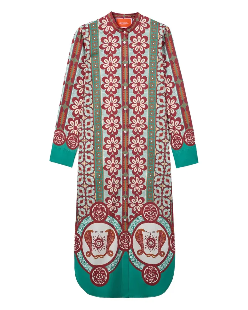 La DoubleJ Kleid aus Popeline - Grün Grün