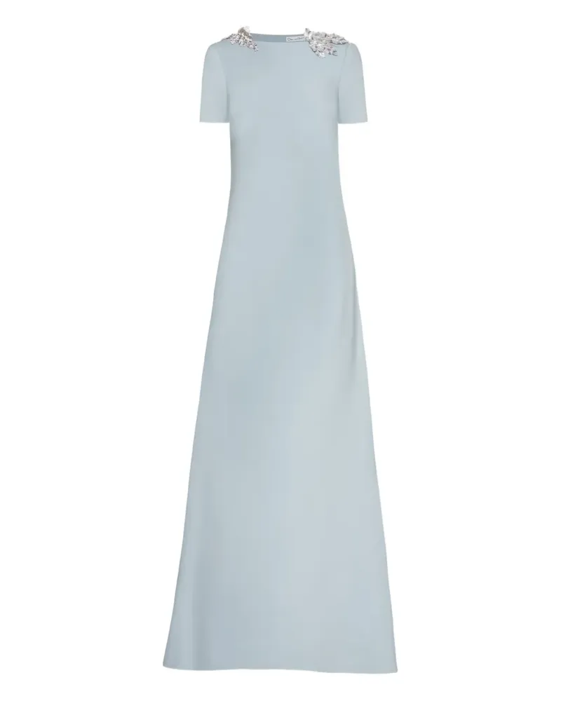 Oscar de la Renta Rückenfreies Kleid mit Pailletten - Blau Blau