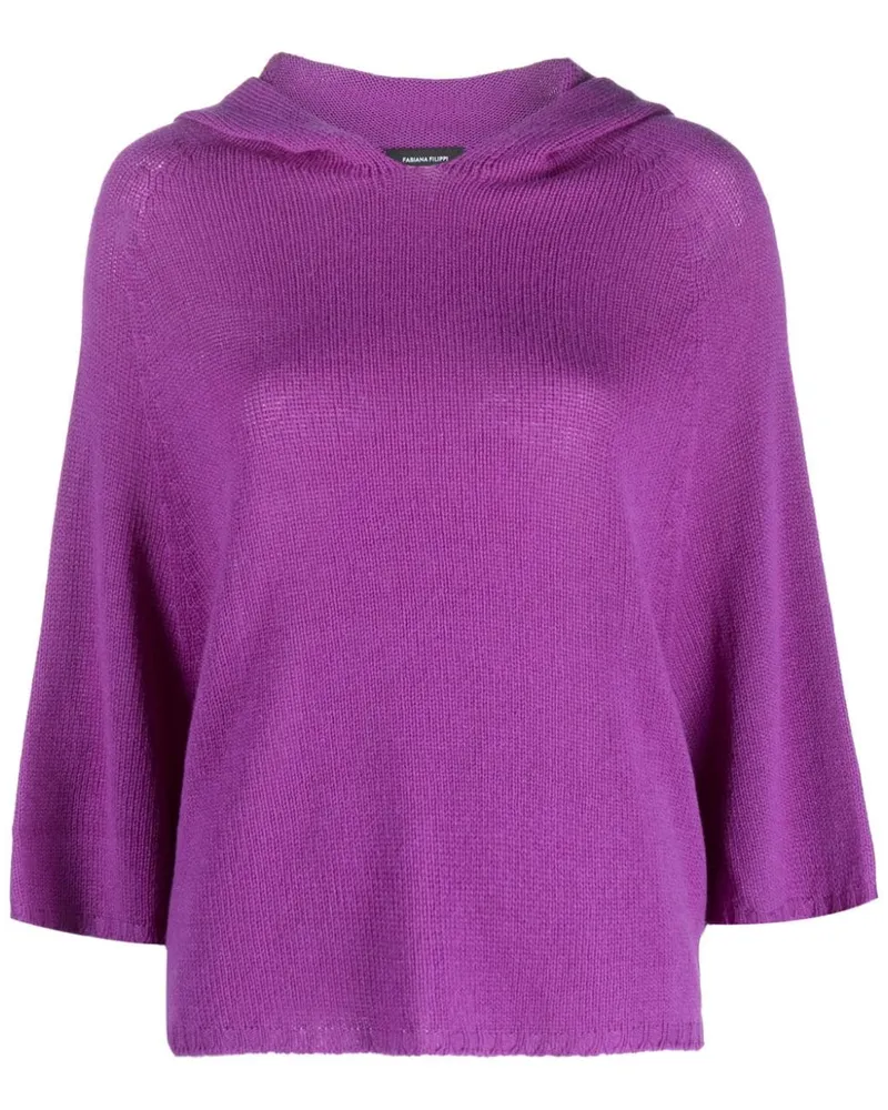 Fabiana Filippi Pullover mit Dreiviertelärmeln Violett