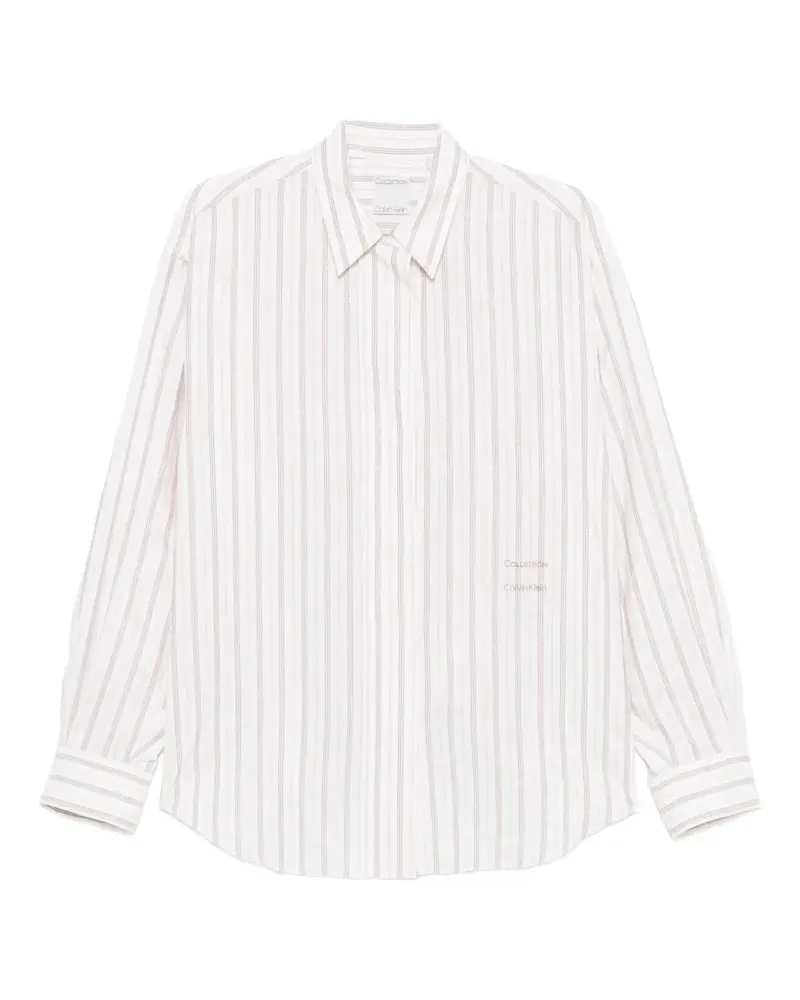 Calvin Klein Amari Hemd mit Längsstreifen - Weiß Weiß