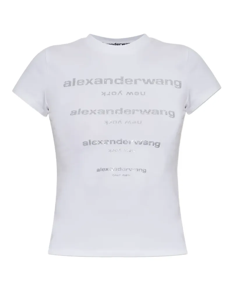 Alexander Wang hotfix-logo T-shirt - Weiß Weiß