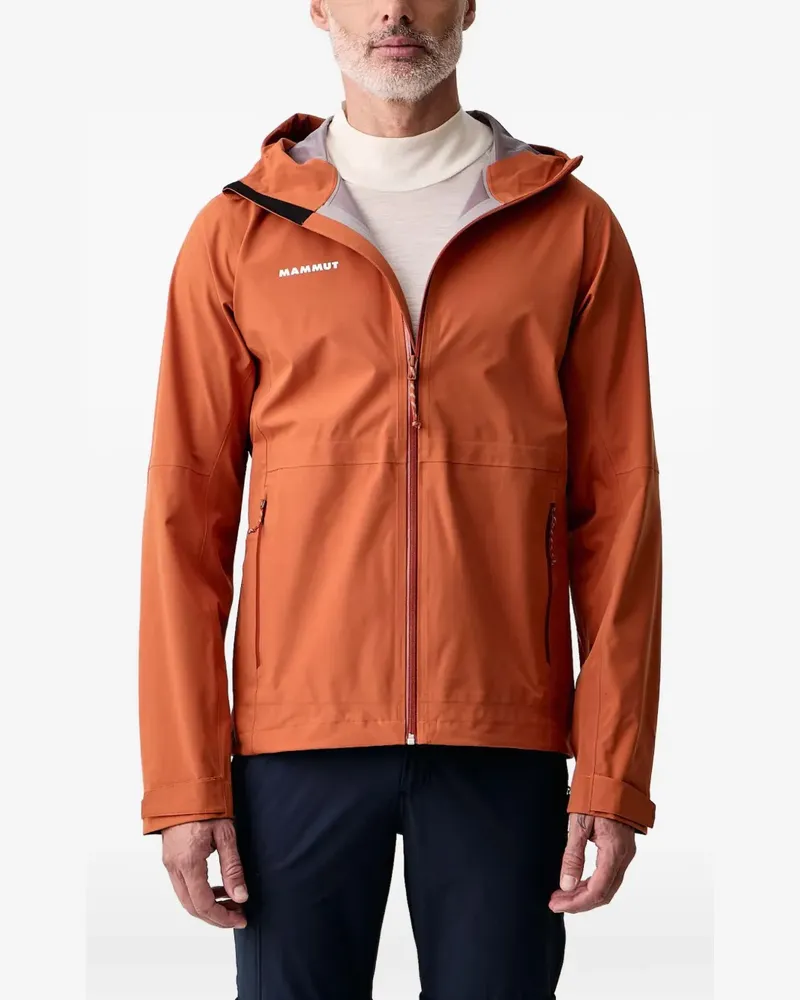 Mammut Linard Guide HS logo-print hooded jacket - Orange Orange