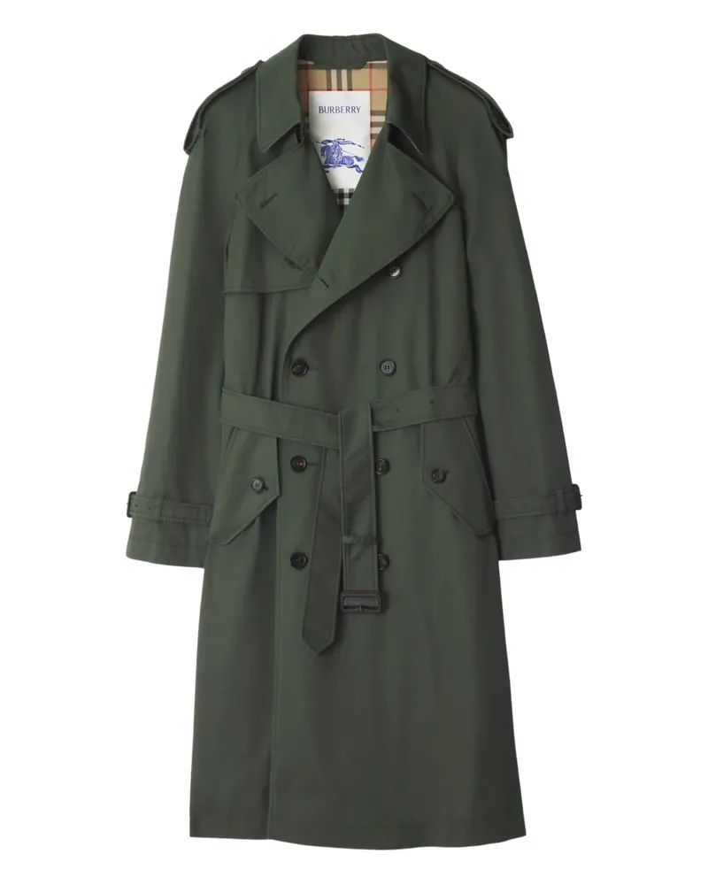 Burberry Trenchcoat aus Gabardine - Grün Grün