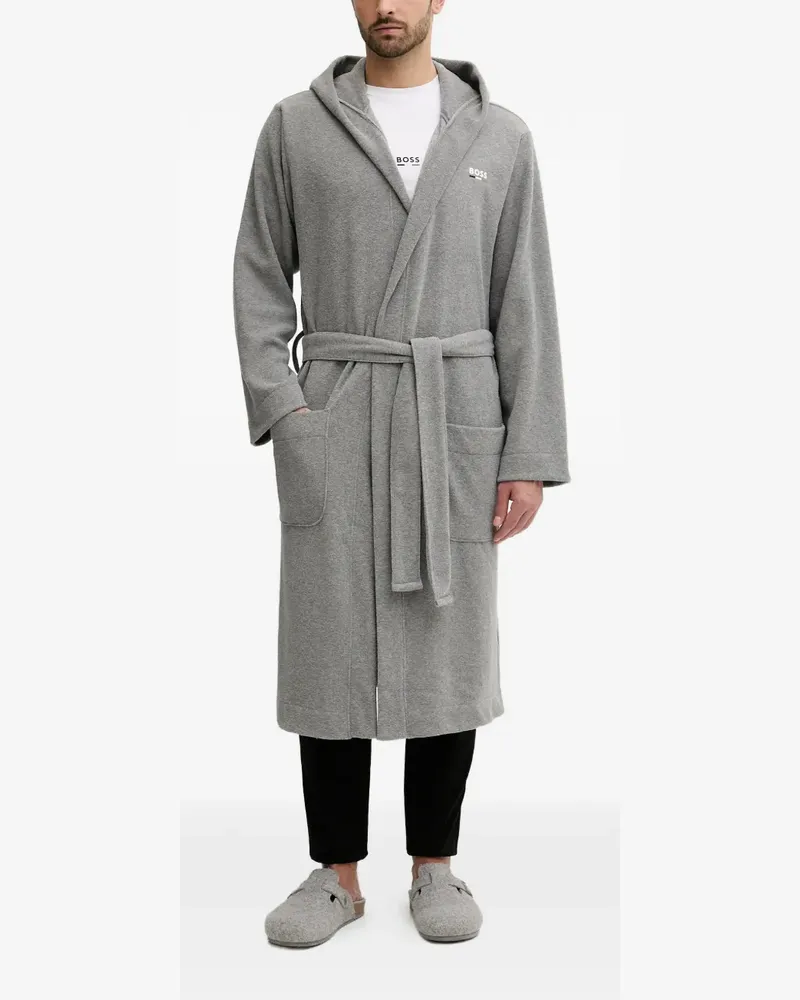 HUGO BOSS logo-detail robe - Grau Grau