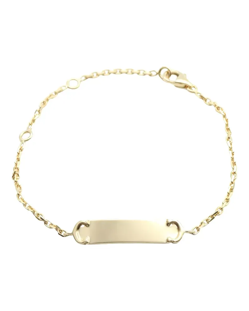 Cartier 2010s 18k yellow gold logo-plaque bracelet Gold