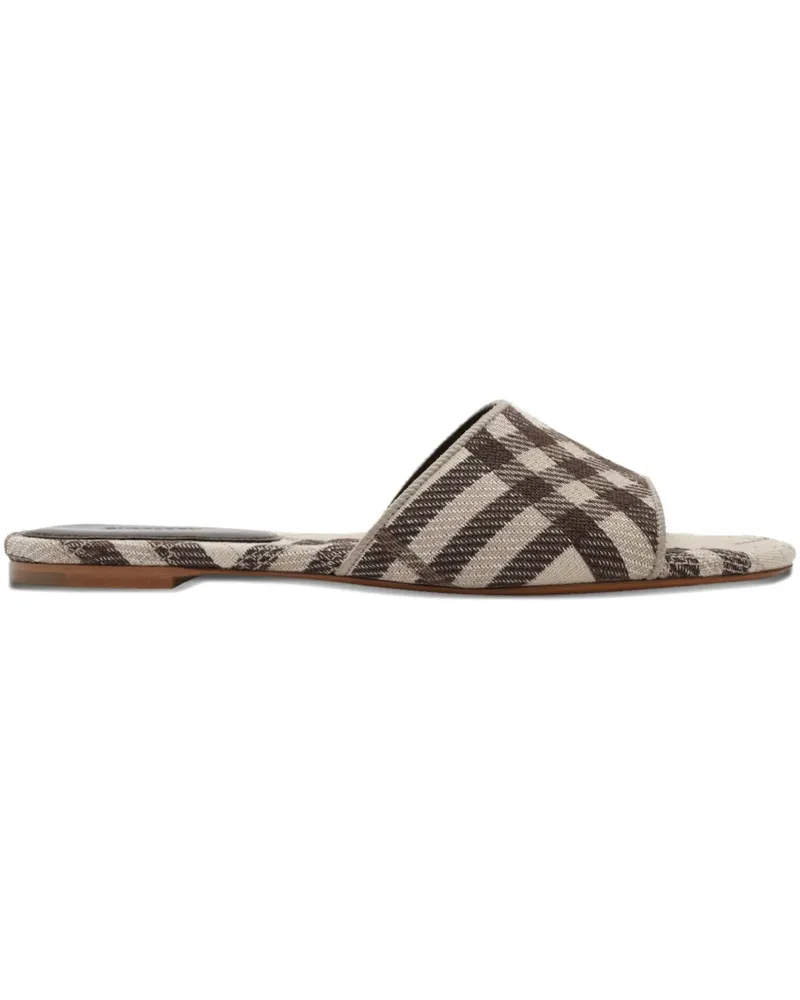 Burberry Karierte Sloane Sandalen - Nude Nude
