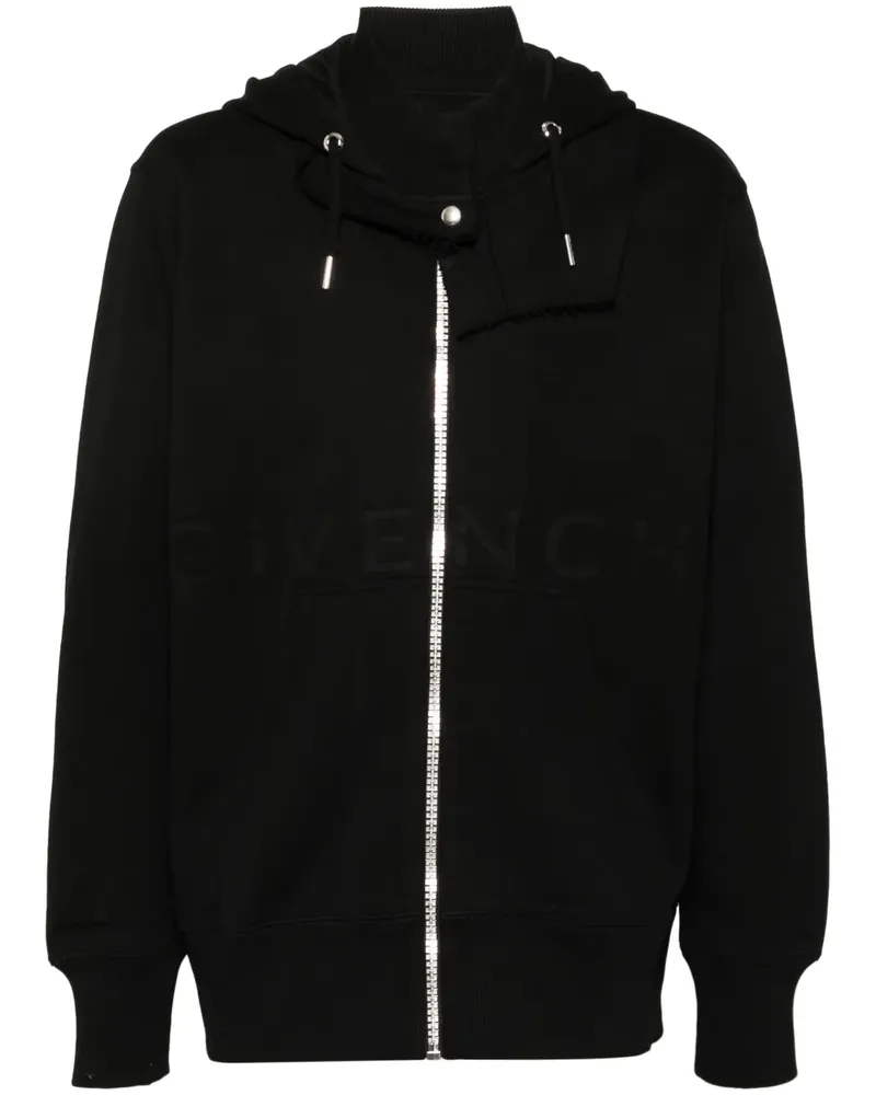 Givenchy Kapuzenjacke mit Reißverschlussdetail - Schwarz Schwarz