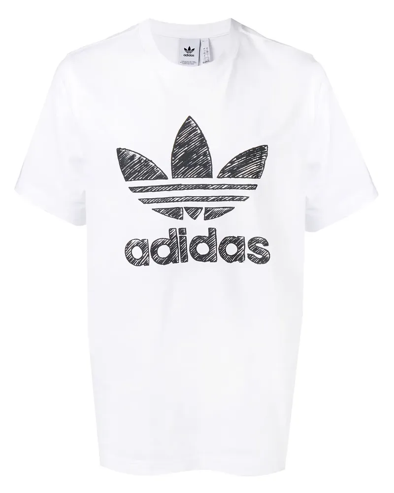 adidas Hand Drawn' T-Shirt - Weiß Weiß
