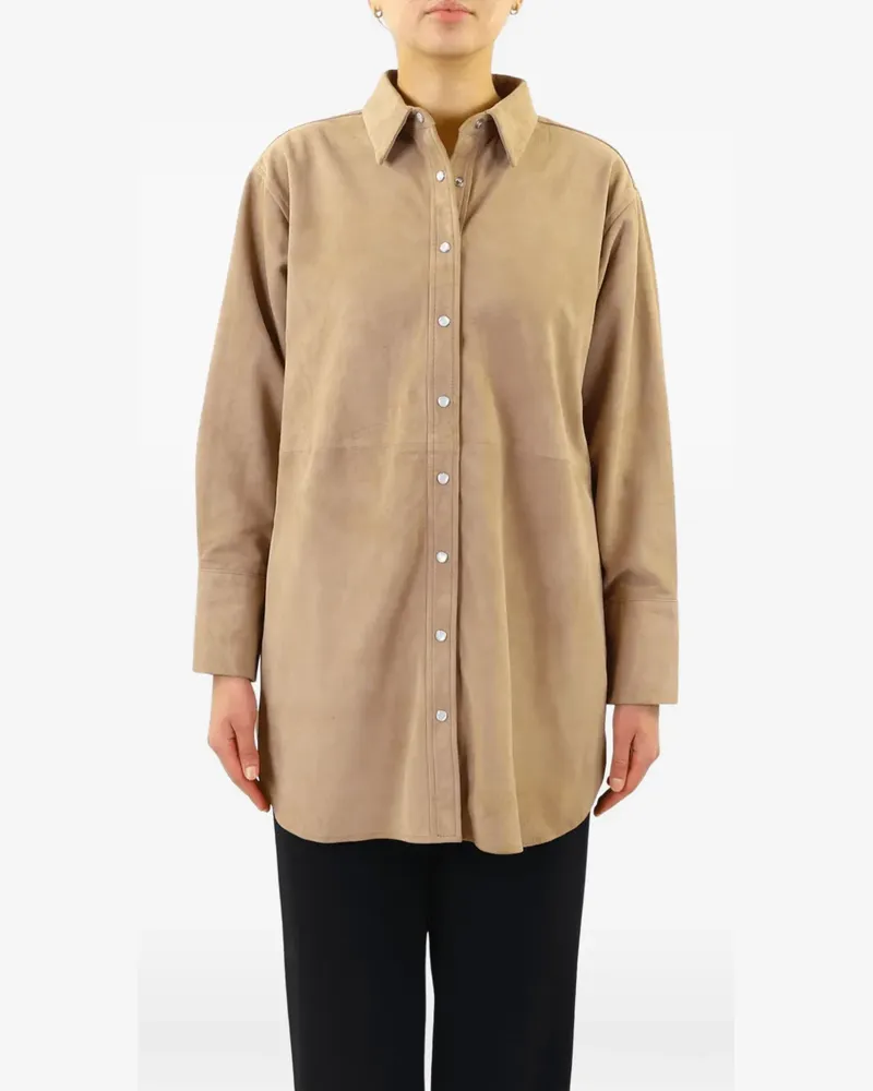 Goosecraft Lizzy suede shirt - Nude Nude
