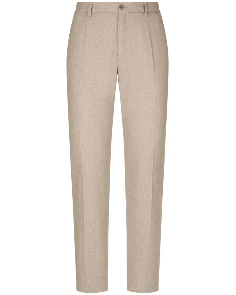 Dolce & Gabbana Klassische Hose mit Bügelfalten - Nude Nude
