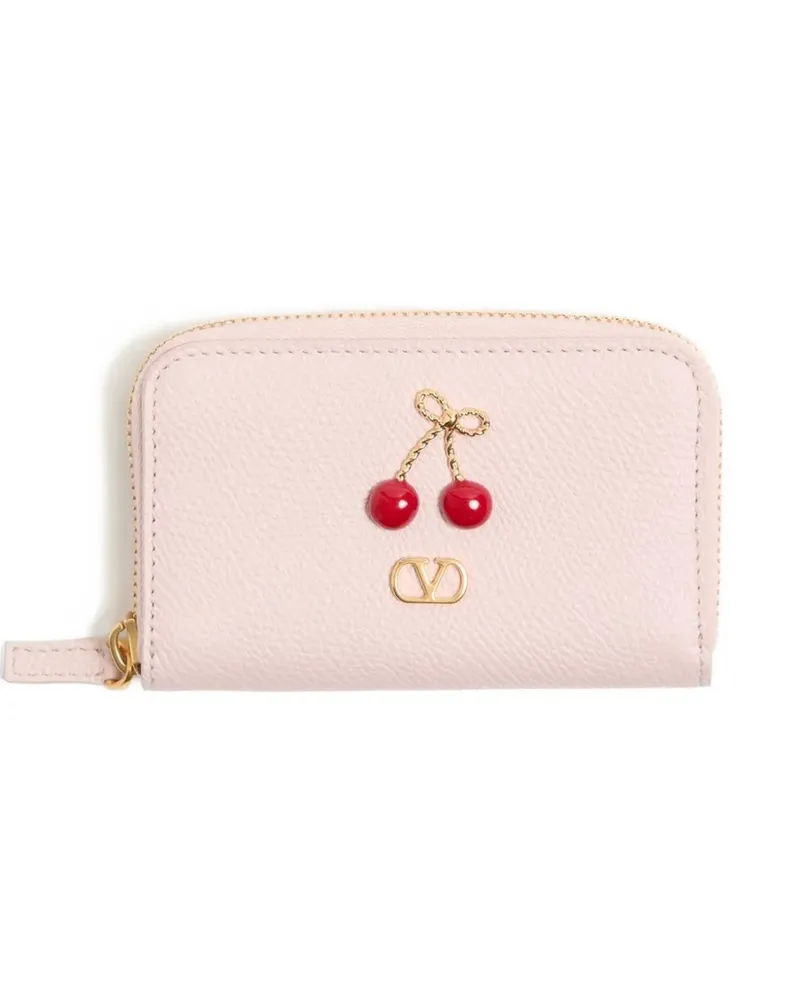 Valentino Garavani Cherryfic Portemonnaie mit Reißverschluss - Rosa Rosa
