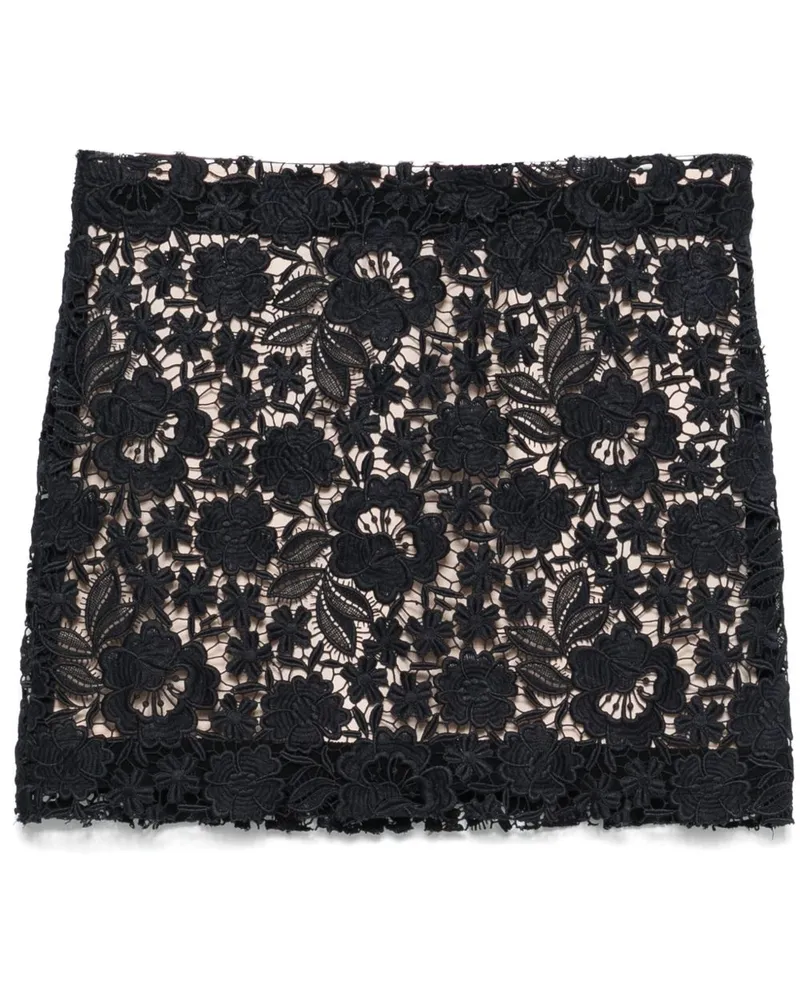 P.A.R.O.S.H. P.A.R.O H. Minirock mit Spitze - Schwarz Schwarz