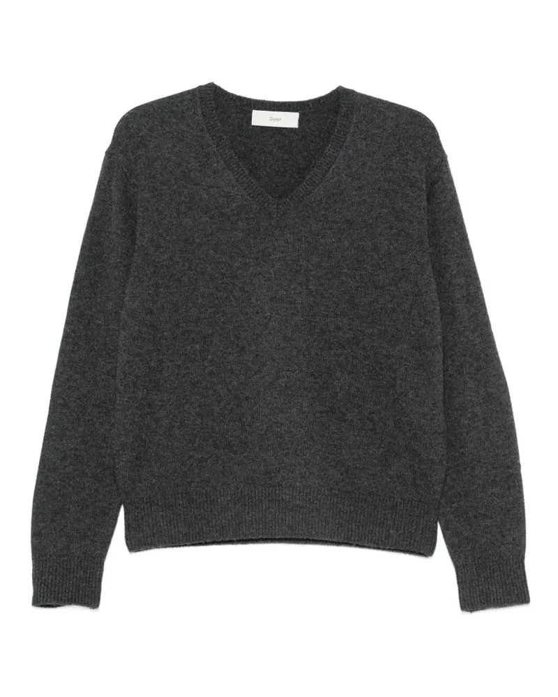 Dunst Strickpullover mit V-Ausschnitt - Grau Grau