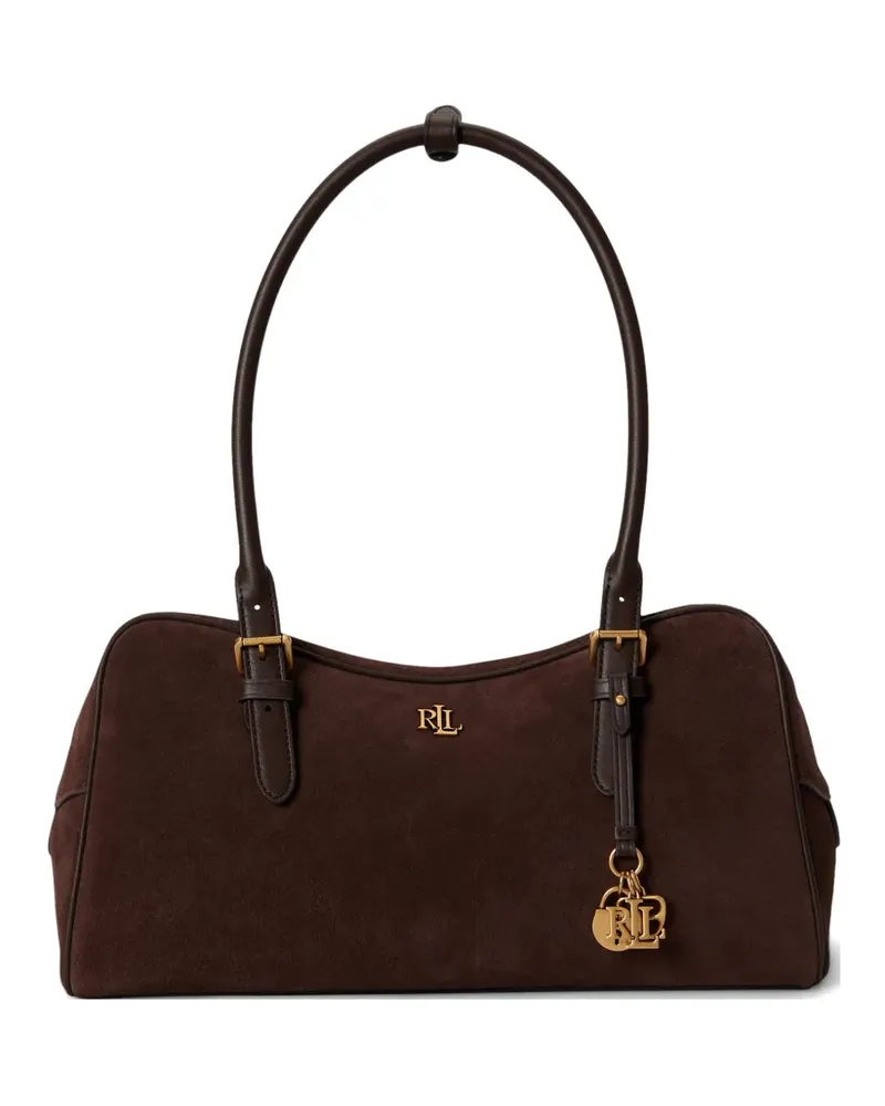 Ralph Lauren large Marcy suede zip satchel bag - Braun Braun
