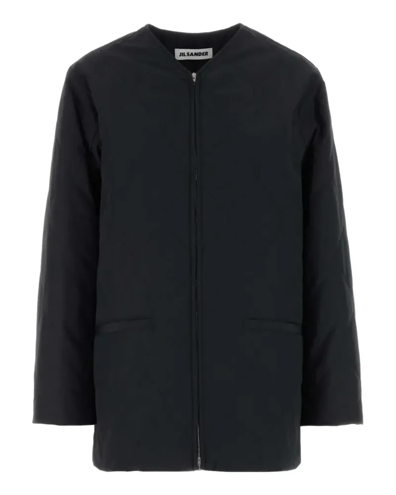 Jil Sander quilted zip-up jacket - Schwarz Schwarz