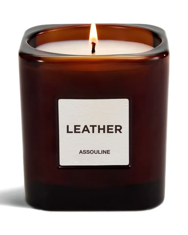 Assouline Library Leather Duftkerze (260g) - Braun Braun