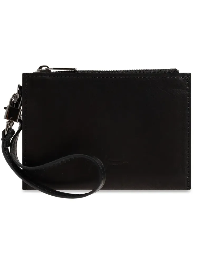 Yohji Yamamoto Clutch mit Logo-Prägung - Schwarz Schwarz