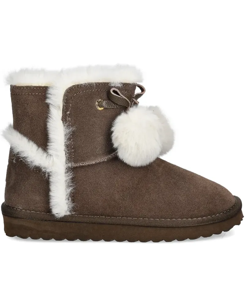 Liu Jo faux-fur pompom boots - Braun Braun