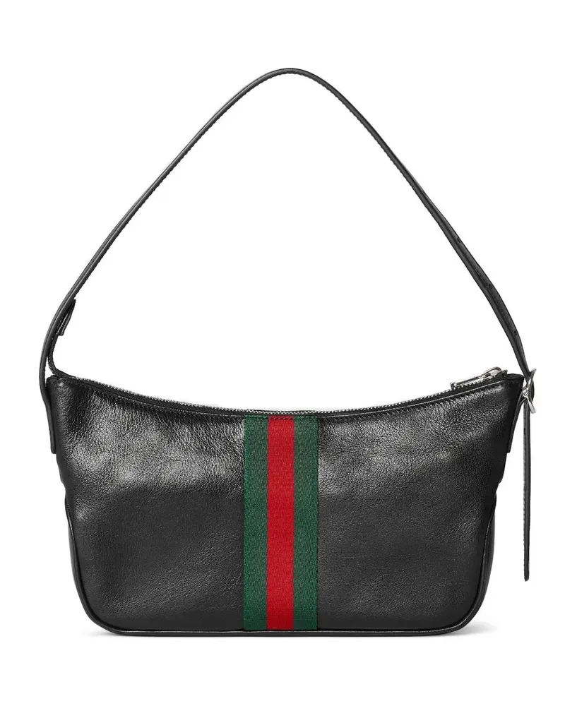 Gucci Lunetta striped shoulder bag - Schwarz Schwarz