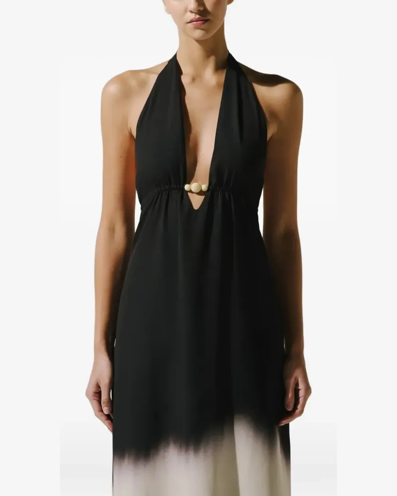 Baobab Collection Rückenfreies Louise Maxikleid mit Kunstharz-Verzierung - Schwarz Schwarz