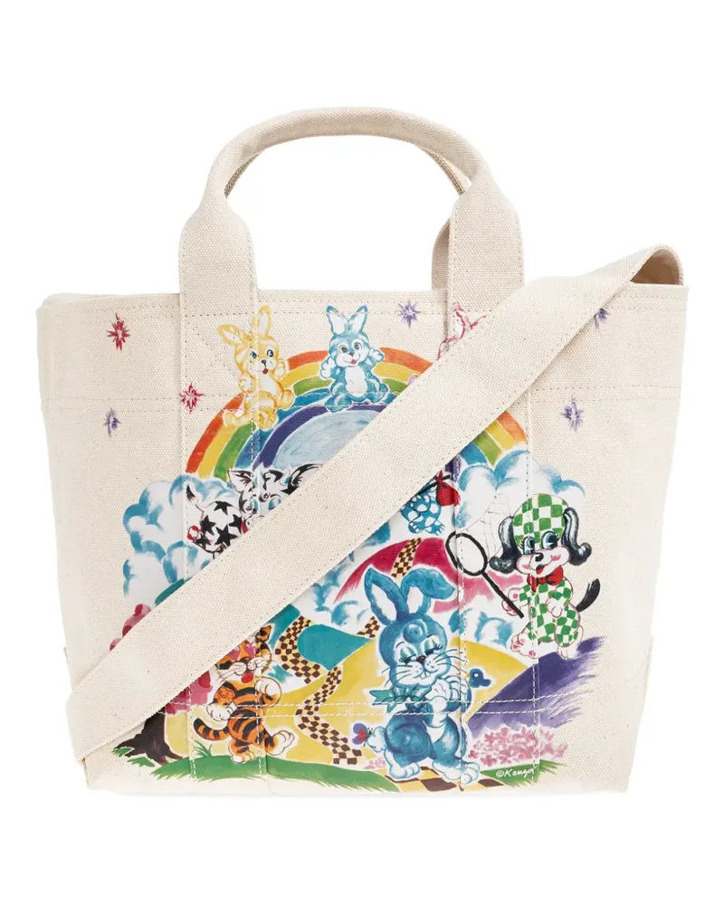 Kenzo Kleine Cartoon Tote Bag - Nude Nude