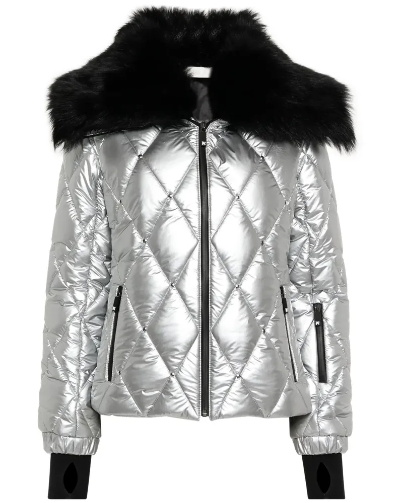 Palm Angels Gesteppte Skihose - Silber Silber