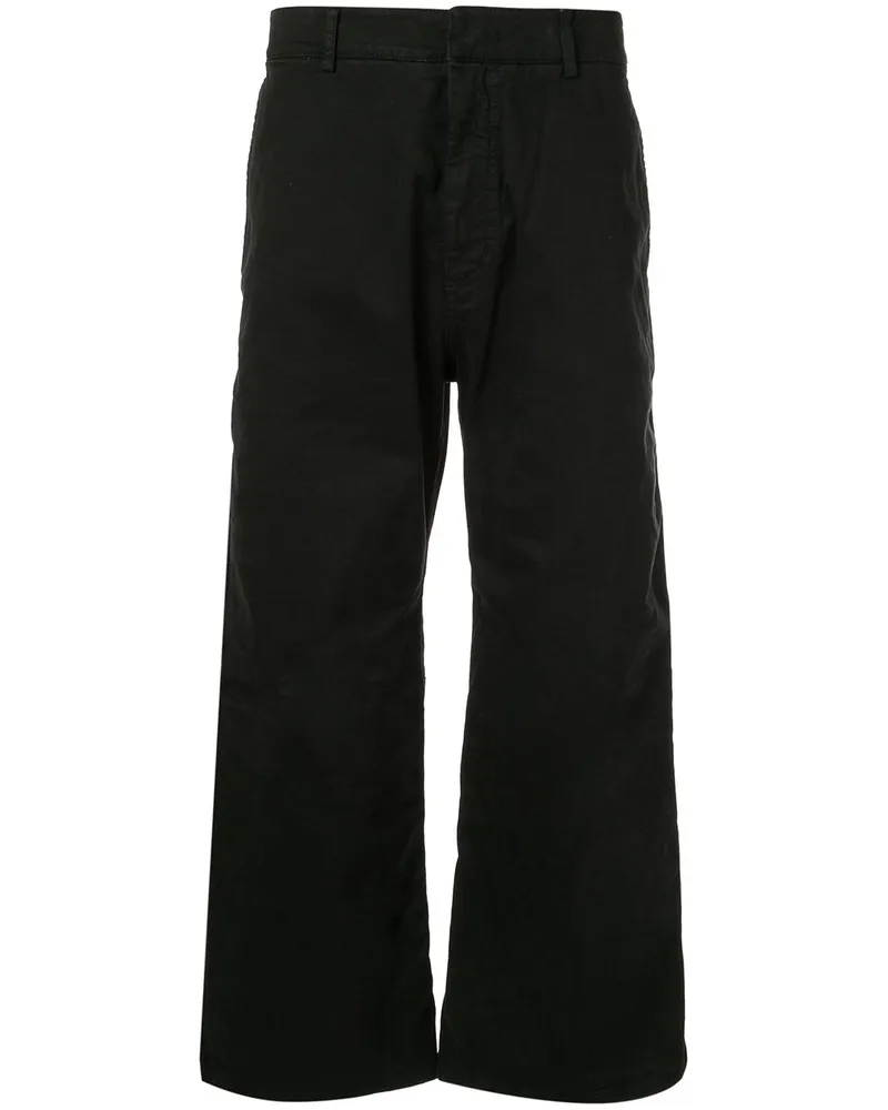 N° 21 Weite Cropped-Hose - Schwarz Schwarz