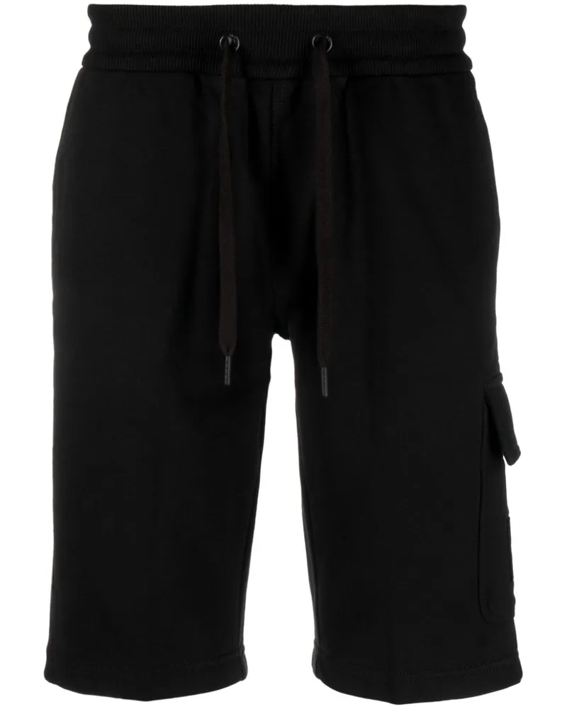 Calvin Klein Joggingshorts mit Logo-Schild - Schwarz Schwarz