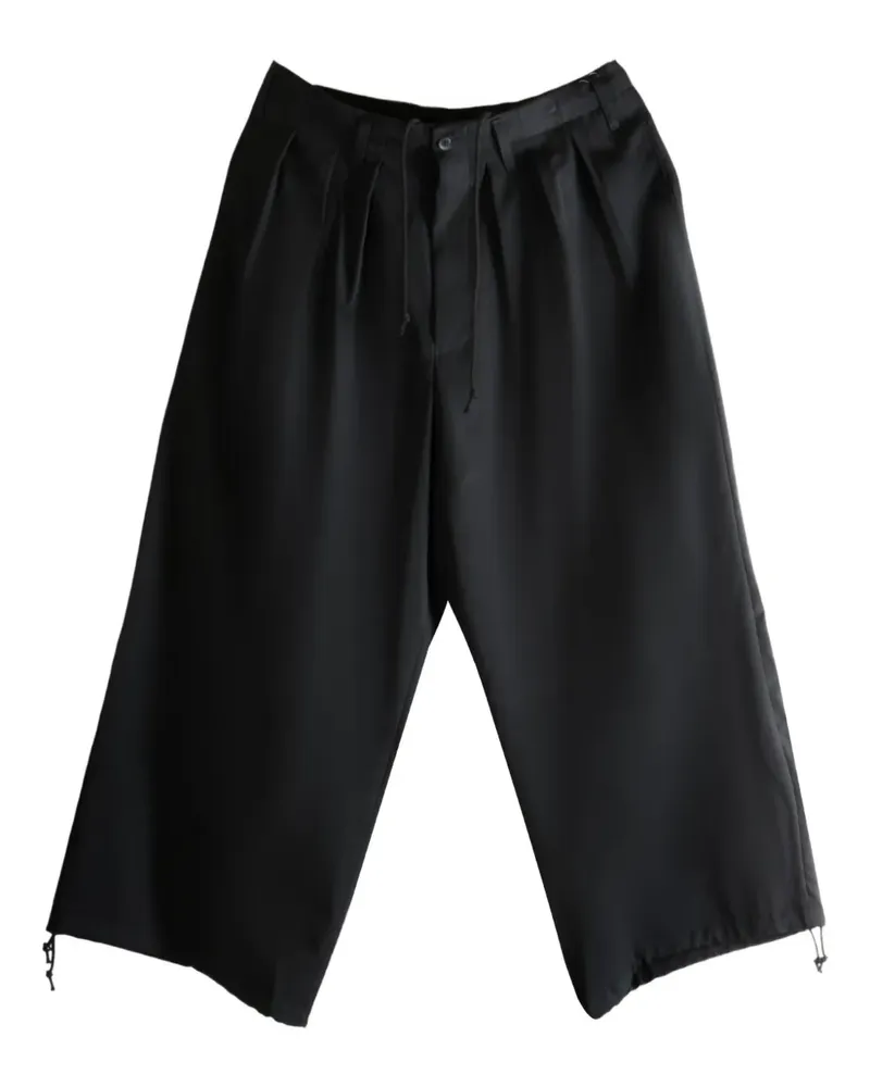 Yohji Yamamoto Plissierte Hose - Schwarz Schwarz