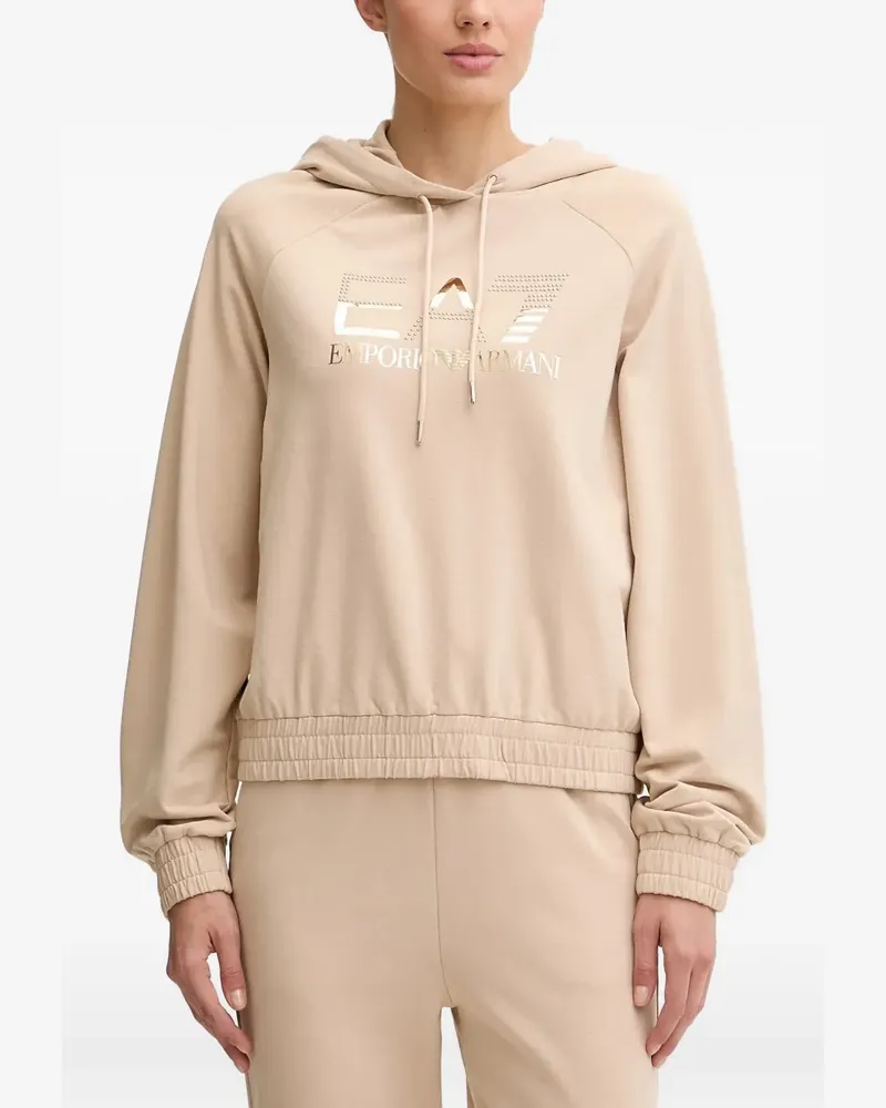 EA7 drawstring-hood tracksuit - Nude Nude