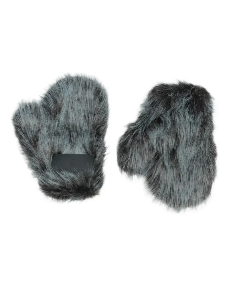 Patrizia Pepe Fäustlinge aus Faux Fur - Blau Blau