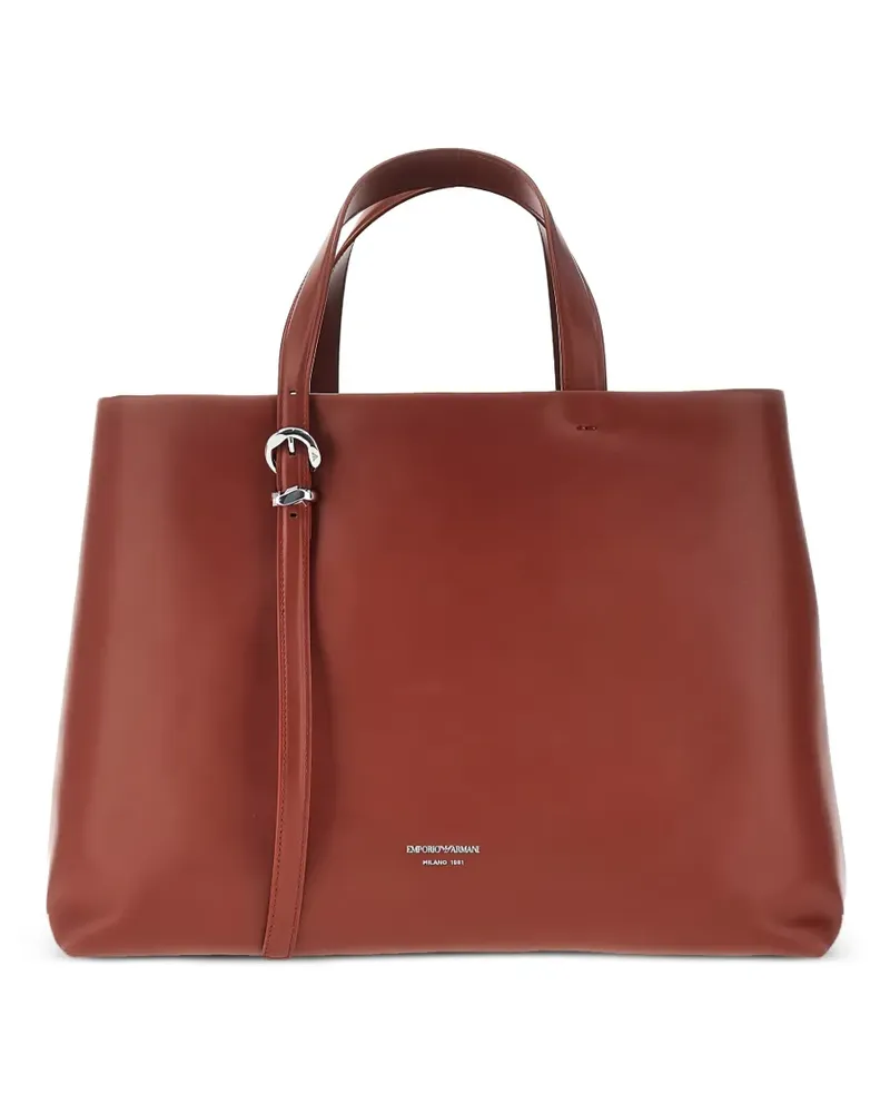 Emporio Armani leather tote bag - Rot Rot