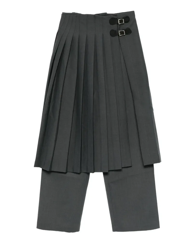 Charles Jeffrey Loverboy Wide-Leg-Hose mit Bundfalten - Grau Grau