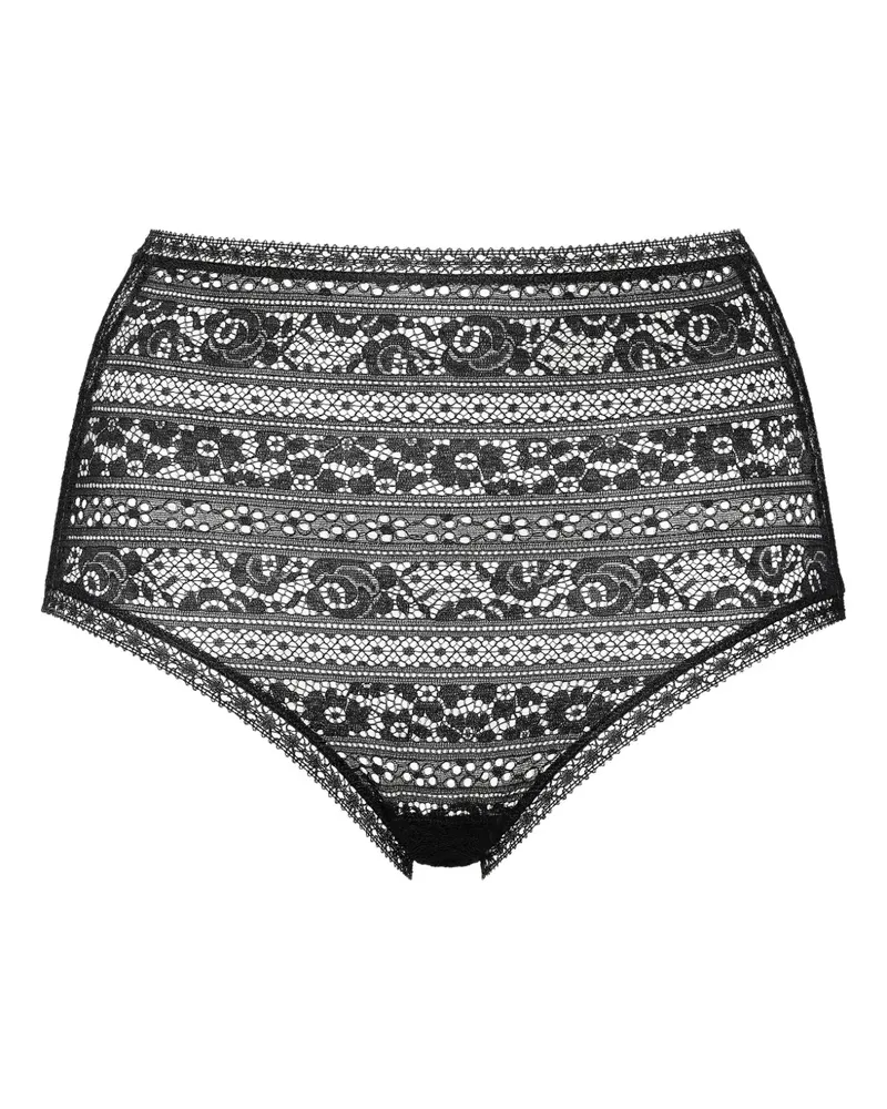 Eres Voilette Slip aus Spitze mit hohem Bund - Schwarz Schwarz