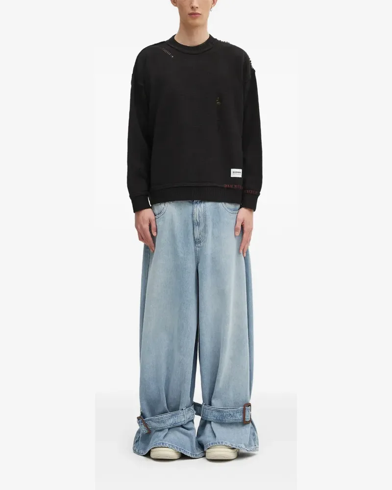 Neighborhood Pullover im Distressed-Look - Schwarz Schwarz